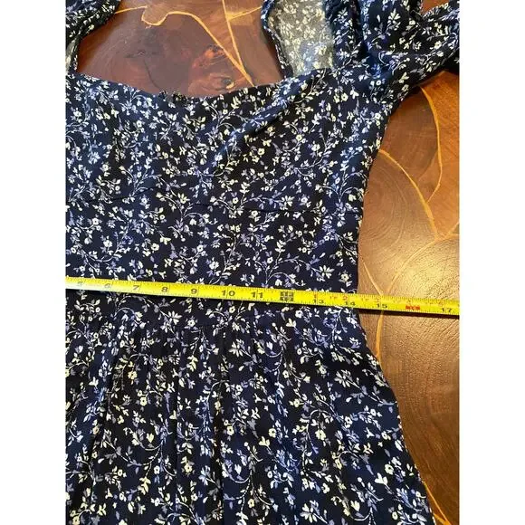 Reformation Inori Midi Floral Dress in Twilight SZ 8 - Picture 10 of 11